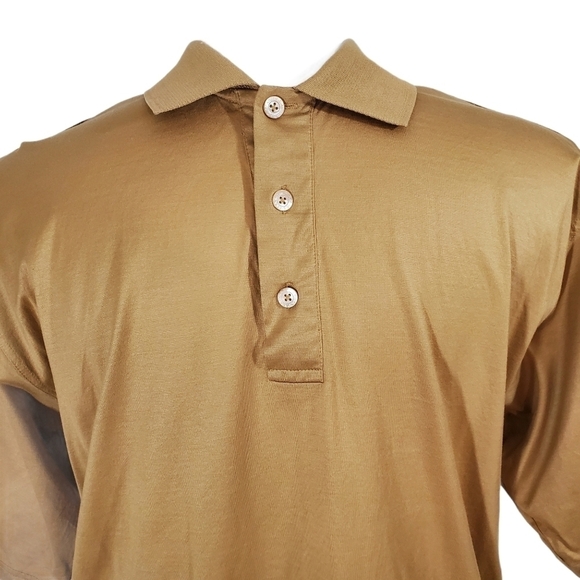 Marbas Goldenrod Tan Short-Sleeved Polo Shirt - Picture 2 of 6